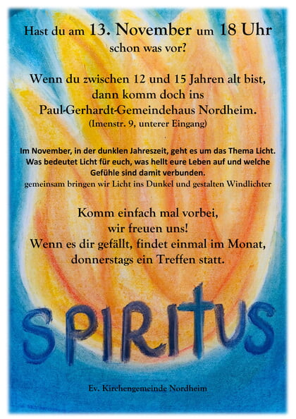 Spiritus- Unser Angebot für junge Leute
