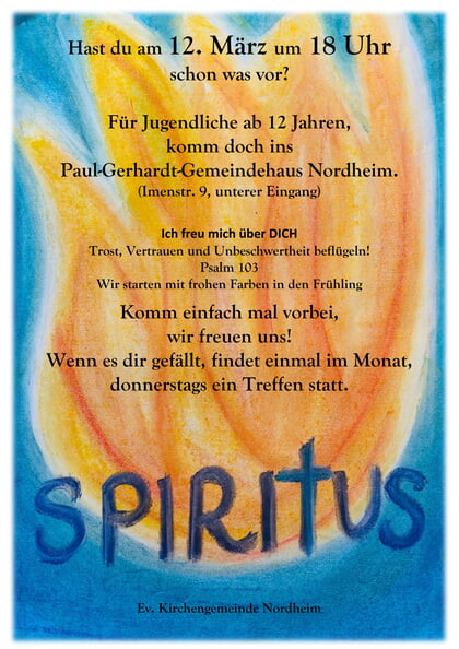Spiritus- Unser Angebot für junge Leute